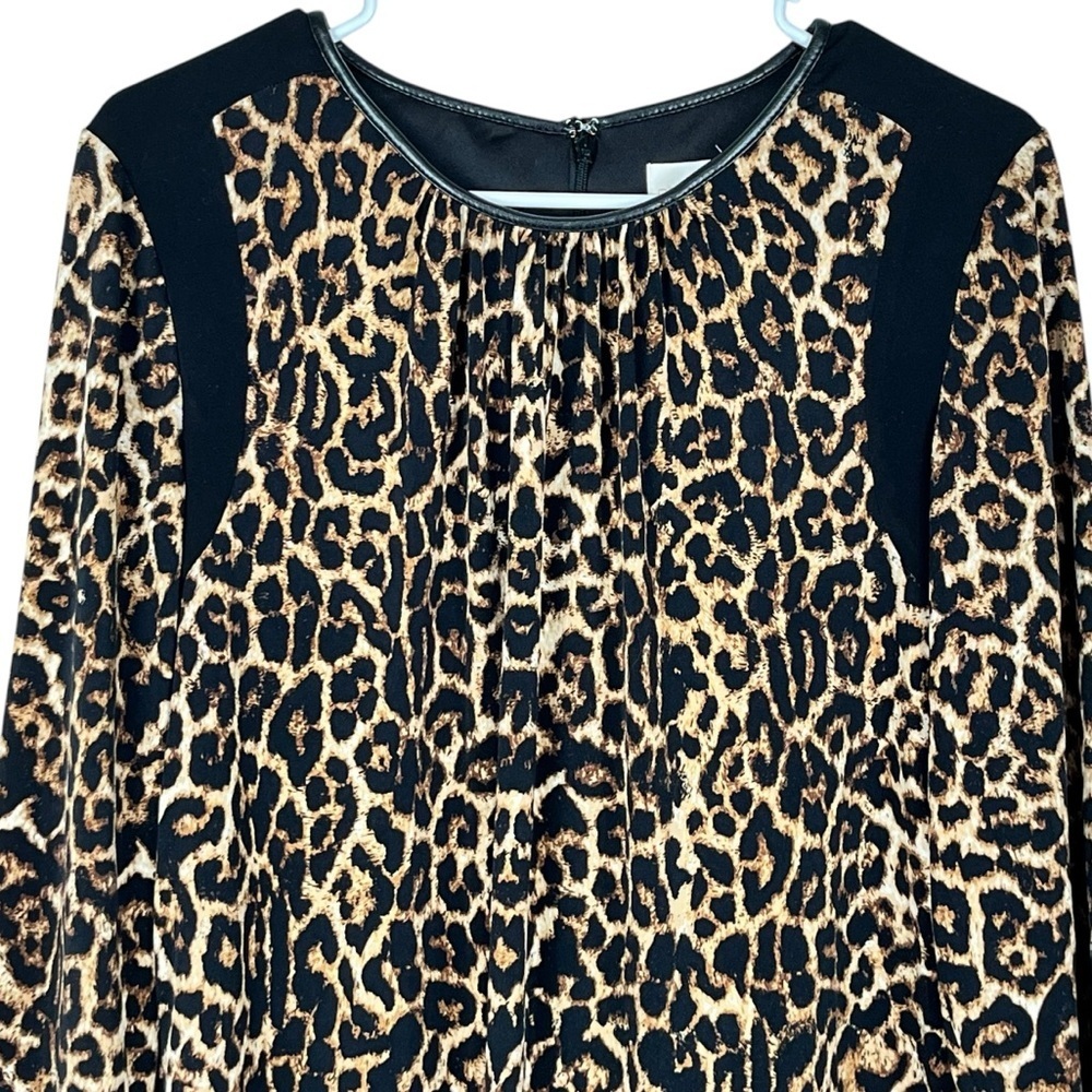 Chico’s Animal Annie Leopard Print Shift Dress Size 2 (US Large 12) - Picture 4 of 11